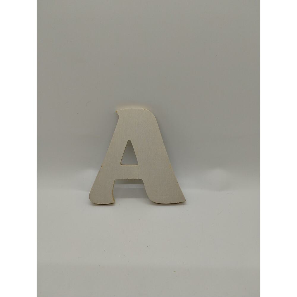 4" Letter A - Laser Cut Out Unfinished Wood Shape Craft Supply